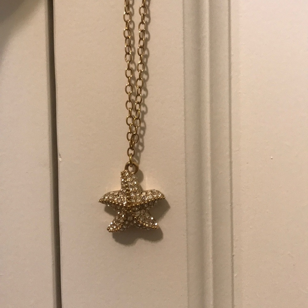 J. Crew Gold Starfish Necklace